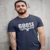 American Classics Top Gun 1980's Military Action Movie Vintage Style Goose Adult T-Shirt - Navy Heather (Goose) - Large view 3