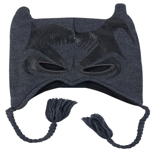 Batman The Dark Knight I Am Batman Kids Size Peruvian Beanie Hat Black