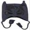Batman The Dark Knight I Am Batman Kids Size Peruvian Beanie Hat Black view 1