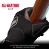 MLB Adult Cold Weather Pro Batting Glove, Pair, XX-Large, Black/Black view 4