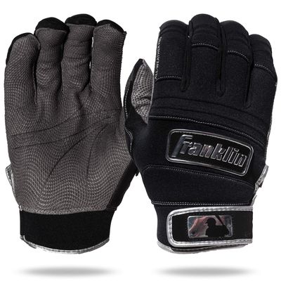 MLB Adult Cold Weather Pro Batting Glove, Pair, Small, Black/Black