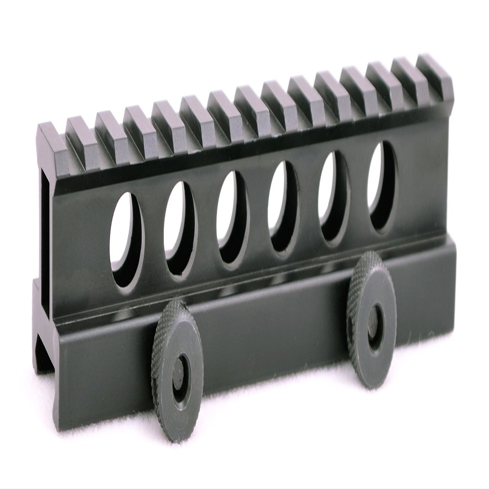 Hammers QD Picatinny Flat top 1 1inch high Riser Mount Rail with Multiple 14 Ring Slots and Large Clamping Thumb Screws