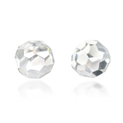 AeraVida Sparkling Crystal Ball and .925 Sterling Sterling Silver 6mm Round Stud Earrings | Ball Stud Earrings for Women | Fashion Jewelry