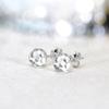 AeraVida Sparkling Crystal Ball and .925 Sterling Sterling Silver 6mm Round Stud Earrings | Ball Stud Earrings for Women | Fashion Jewelry view 2