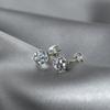 AeraVida Sparkling Crystal Ball and .925 Sterling Sterling Silver 6mm Round Stud Earrings | Ball Stud Earrings for Women | Fashion Jewelry view 3