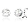 AeraVida Sparkling Crystal Ball and .925 Sterling Sterling Silver 6mm Round Stud Earrings | Ball Stud Earrings for Women | Fashion Jewelry view 4