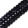 12mm Round Deep Violet Cat Eye Beads Strand 15 Inches Jewelry Making Beads view 1