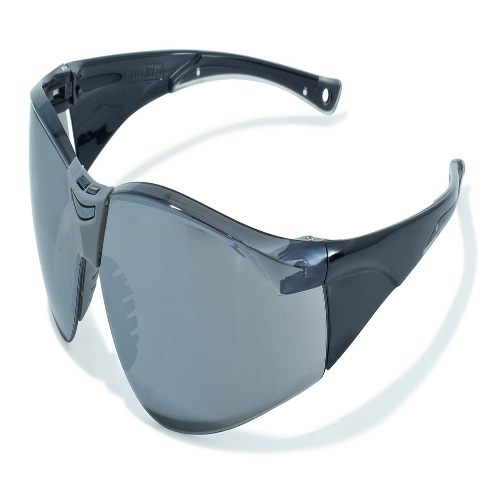 Global Vision Eyewear Cruisin Series Safety Glasses with Gloss Black Frames and Flash Mirror Lenses