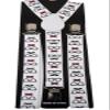 Adult Youth Sunglasses Mustaches on White Suspenders-Mustache Suspenders-Brand New Factory Sealed! view 1
