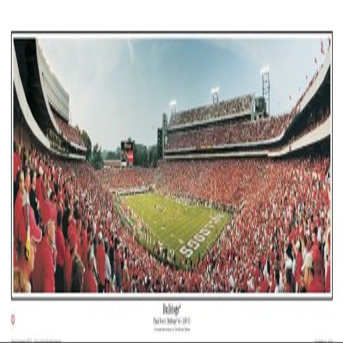 Georgia Bulldogs Sanford Stadium, Athens, GA - NCAA Collage Football 13.5x39 Panoramic Poster. Deluxe Double Matted with Black Metal Frame #5015