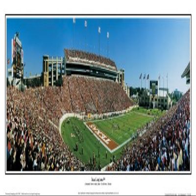 SportPicturesOnline Texas Longhorns Texas Memorial Stadium, Austin, TX - NCAA Collage Football 13.5x39 Unframed Panoramic Poster #5016