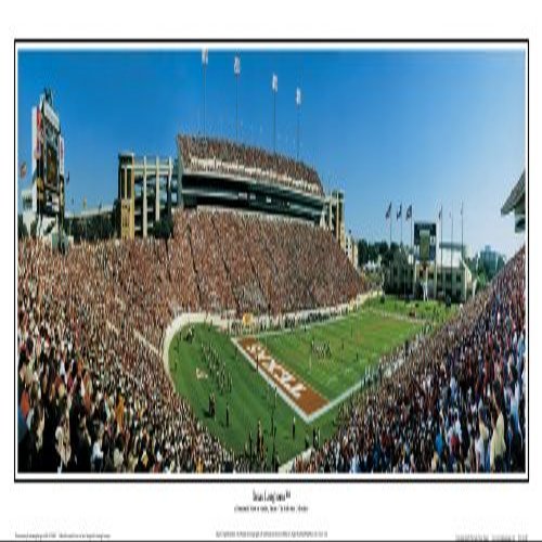 SportPicturesOnline Texas Longhorns Texas Memorial Stadium, Austin, TX - NCAA Collage Football 13.5x39 Unframed Panoramic Poster #5016