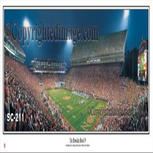 SportPicturesOnline Clemson Tigers vs Florida State Seminoles Death Valley Bowden Bowl 9 - NCAA 13.5x39 Unframed Panoramic Poster #5021