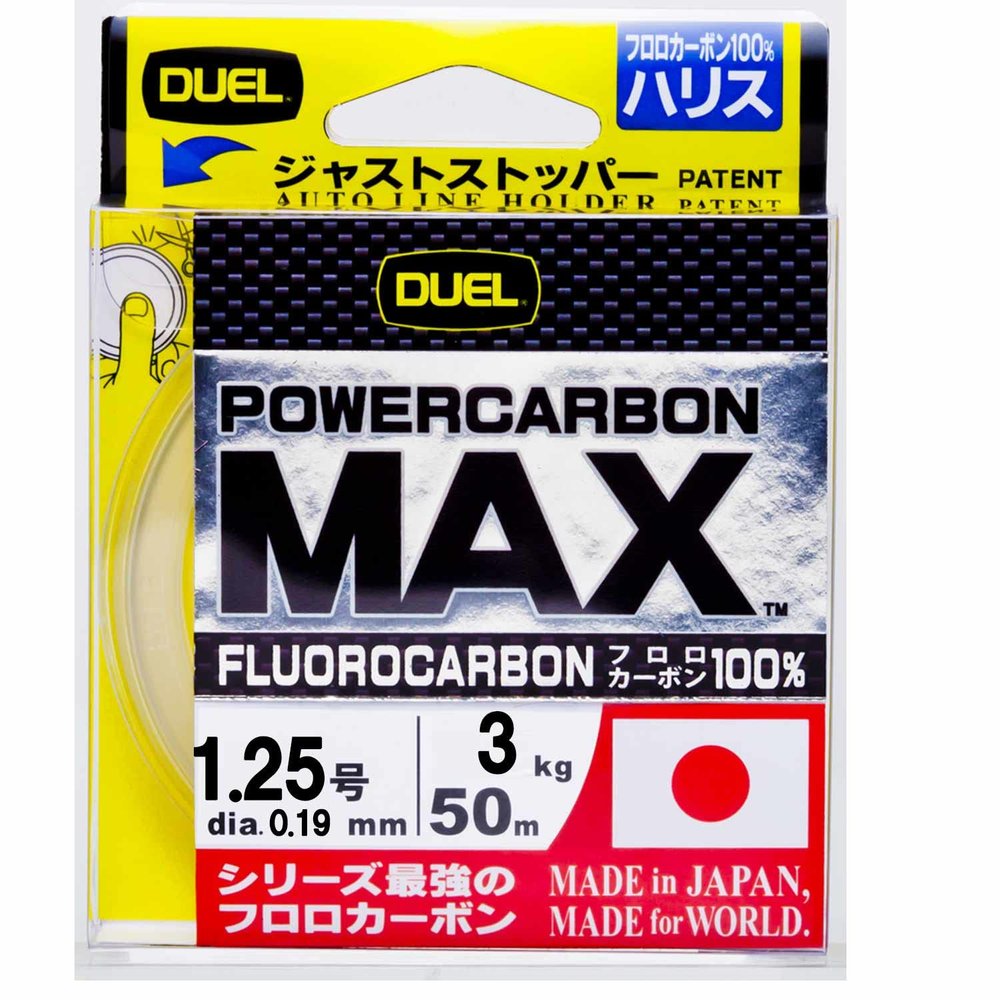 Duel Fluoro Line H3394 No. 1.25, POWERCARBON MAX, 164.0 ft (50 m), No. 1.25, Super Clear