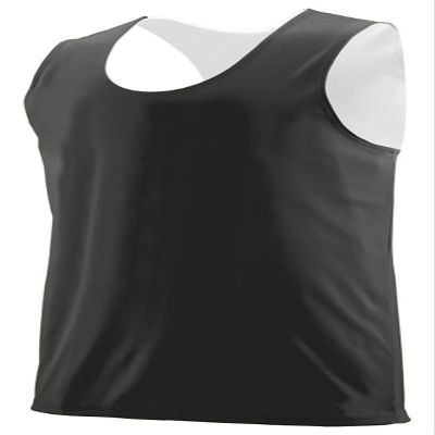 Augusta Sportswear Teen-Boys Reversible Wicking Tank, Black/White, Large