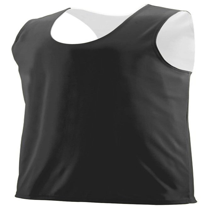 Augusta Sportswear Teen-Boys Reversible Wicking Tank, Black/White, Large