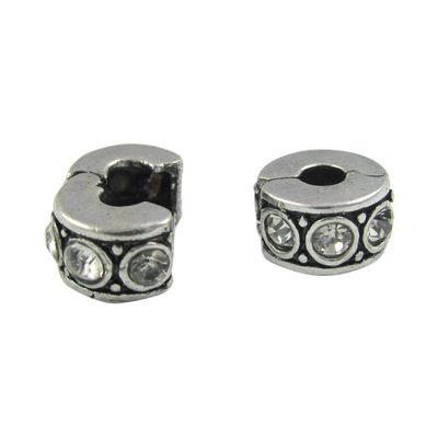 Universal Stopper Bead With Rhinestones