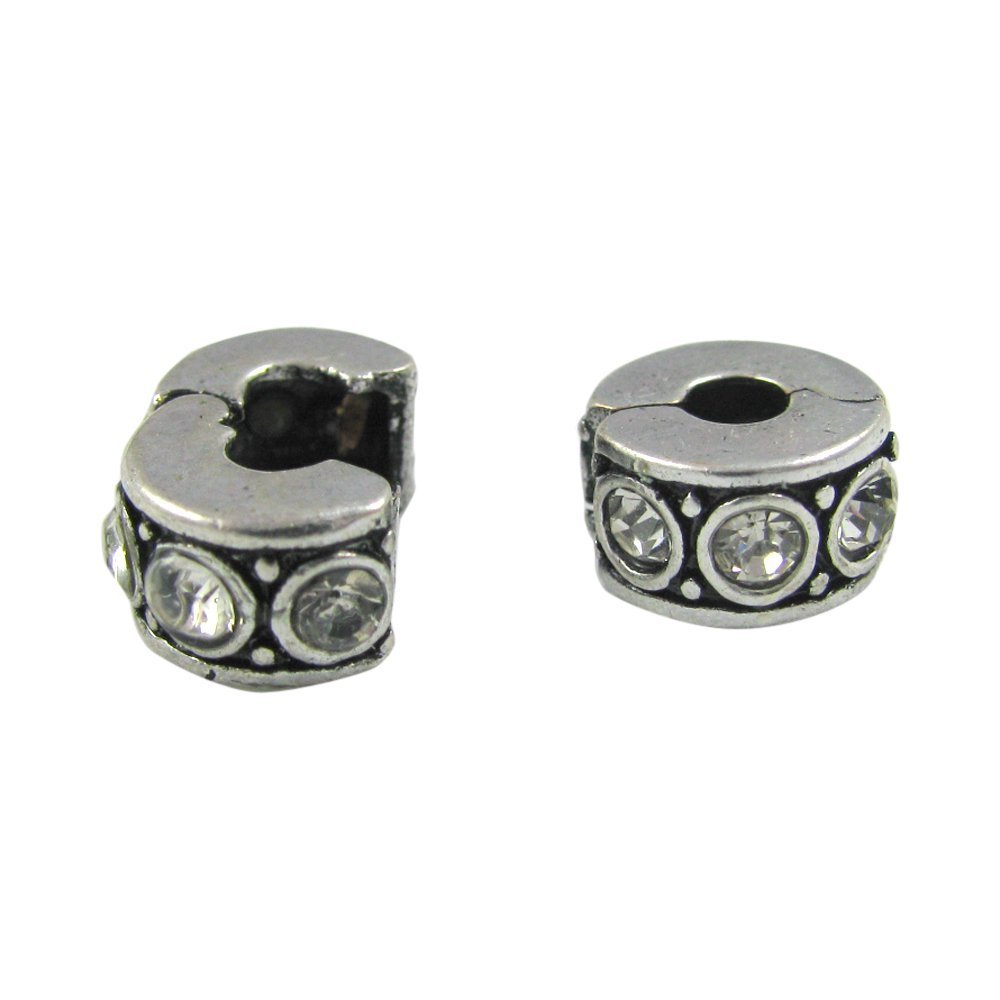 Universal Stopper Bead With Rhinestones