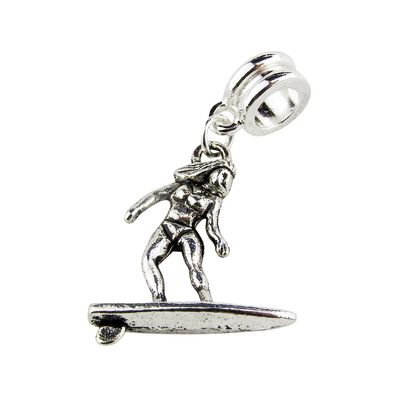 UniqueBeadsAndGifts Universal Surfer Surfing Charm