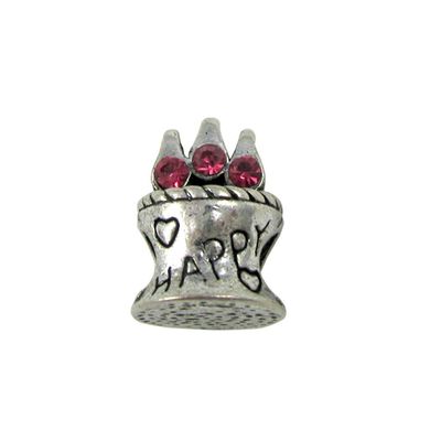 Universal Birthday Cake with Rhinestone Charm