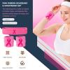 Suddora Sweatbands Set, Moisture Wicking 2 Wristbands and 1 Headband, Lightweight & Breathable Terry Cloth Athletic Sweat Bands for Basketball, Tennis, Working Out, Yoga, Gym, Pink Ribbon view 2