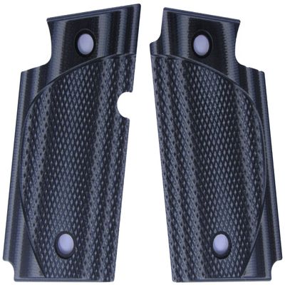 LOK Grips Checkered CC Sig P938 Grips (Grey/Black)