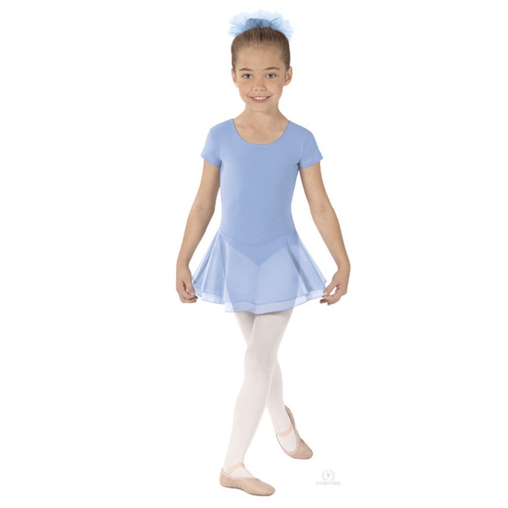 EUROTARD 10467 Child Short Sleeve with Double Layered Skirt (Light Blue, Medium)