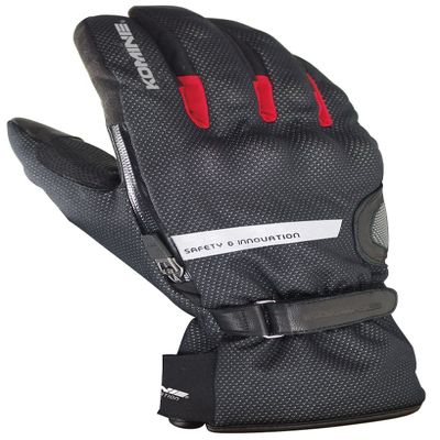 Komine GK-798 Super fabric R warm glove Black / Red S 06-798