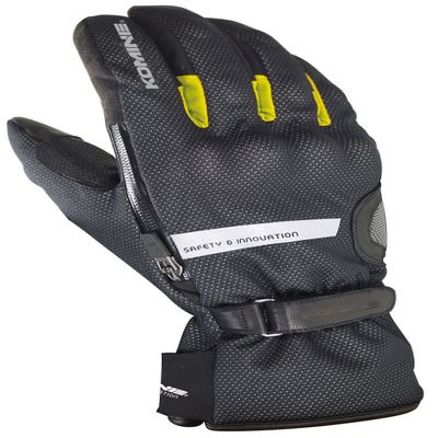 Komine GK-798 Super fabric R warm glove black / yellow S 06-798