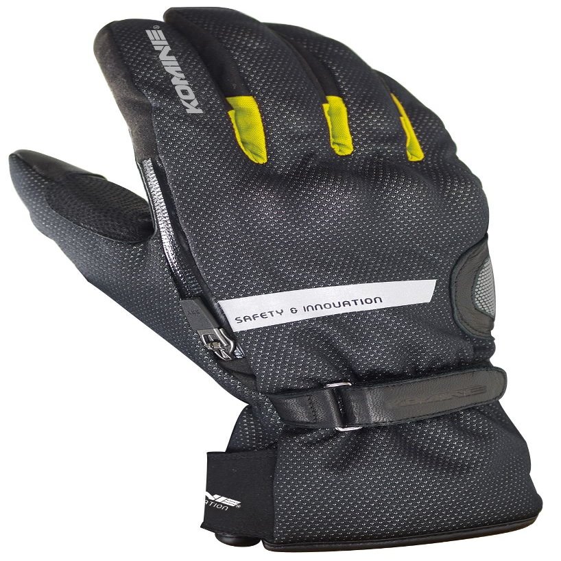 Komine GK-798 Super fabric R warm glove black / yellow S 06-798