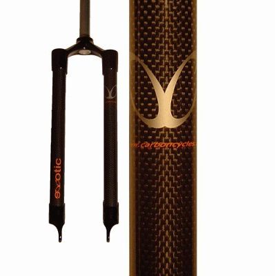 CarbonCycles Exotic Carbon Rigid Bike Fork for 24 Inch Wheel, Sleek Disc Brake Specific 24in