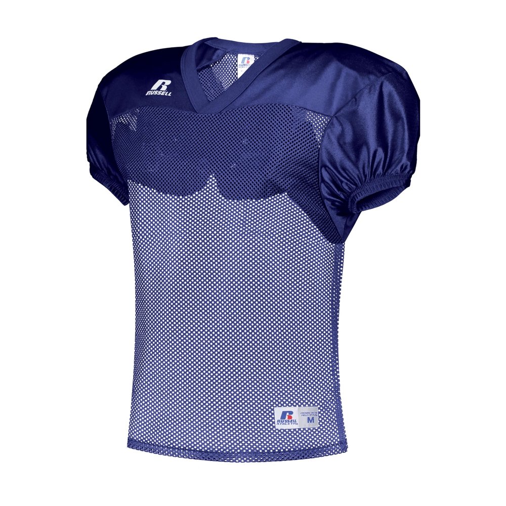 Russell Athletic Mens Stock Practice Jersey Mesh Top Football Jersey for Men, Ideal for Training and Game Day MQ Royal