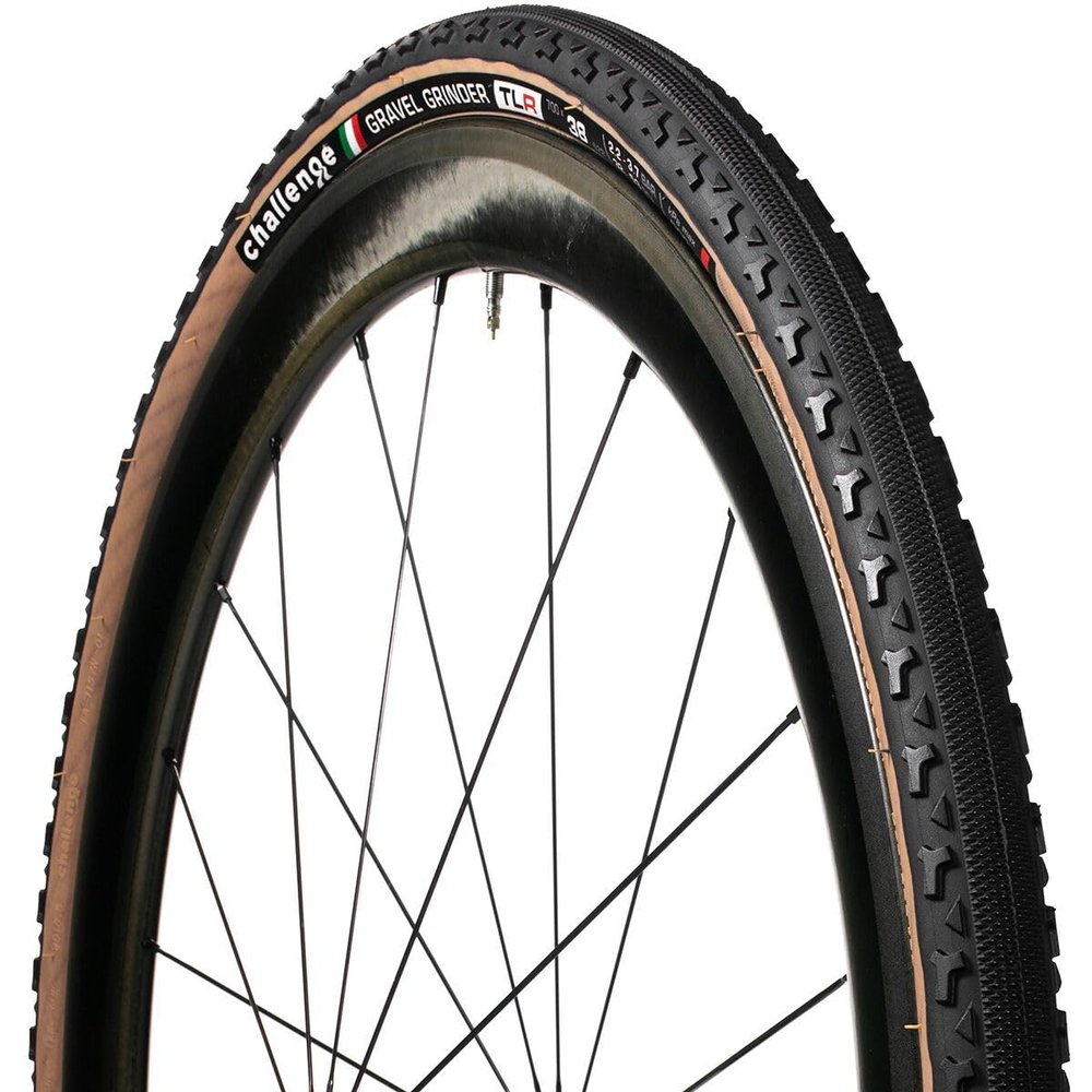 Challenge Gravel Grinder TLR Tubeless Tire Black/Brown, 38Mm