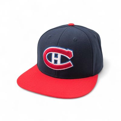 AMERICAN NEEDLE 400 Series NHL Team Hat, Montreal Canadiens, Navy/Red (400A1V-MOC)