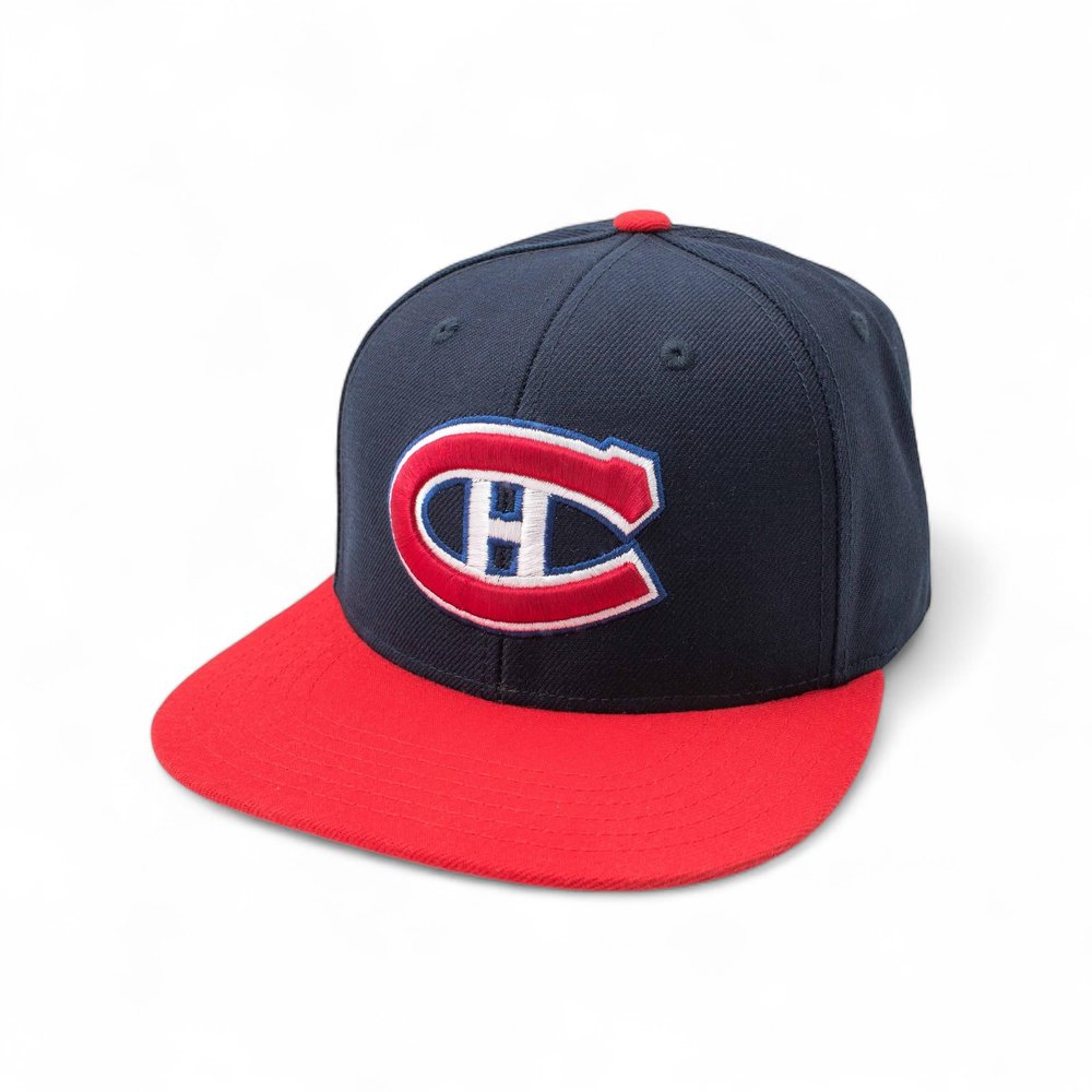 AMERICAN NEEDLE 400 Series NHL Team Hat, Montreal Canadiens, Navy/Red (400A1V-MOC)