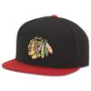 AMERICAN NEEDLE Chicago Blackhawks NHL 400-Series Snapback Hat (Black/Red) view 1