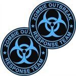 2 - 3" Blue Zombie Outbreak Response Team Sticker