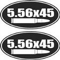 2 - 3" 5.56 x 45 Ammo Box Euro Bullet Decal
