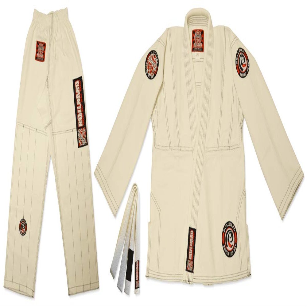 ROLL HARD Kids Brazilian Jiu Jitsu Kimonos White (M00)