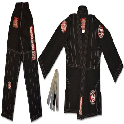 ROLL HARD Kids Brazilian Jiu Jitsu Kimonos Black (M1)