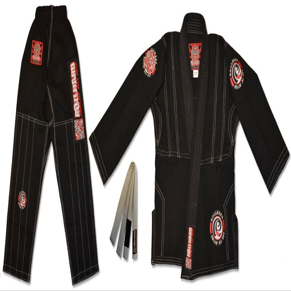 ROLL HARD Kids Brazilian Jiu Jitsu Kimonos Black (M0)
