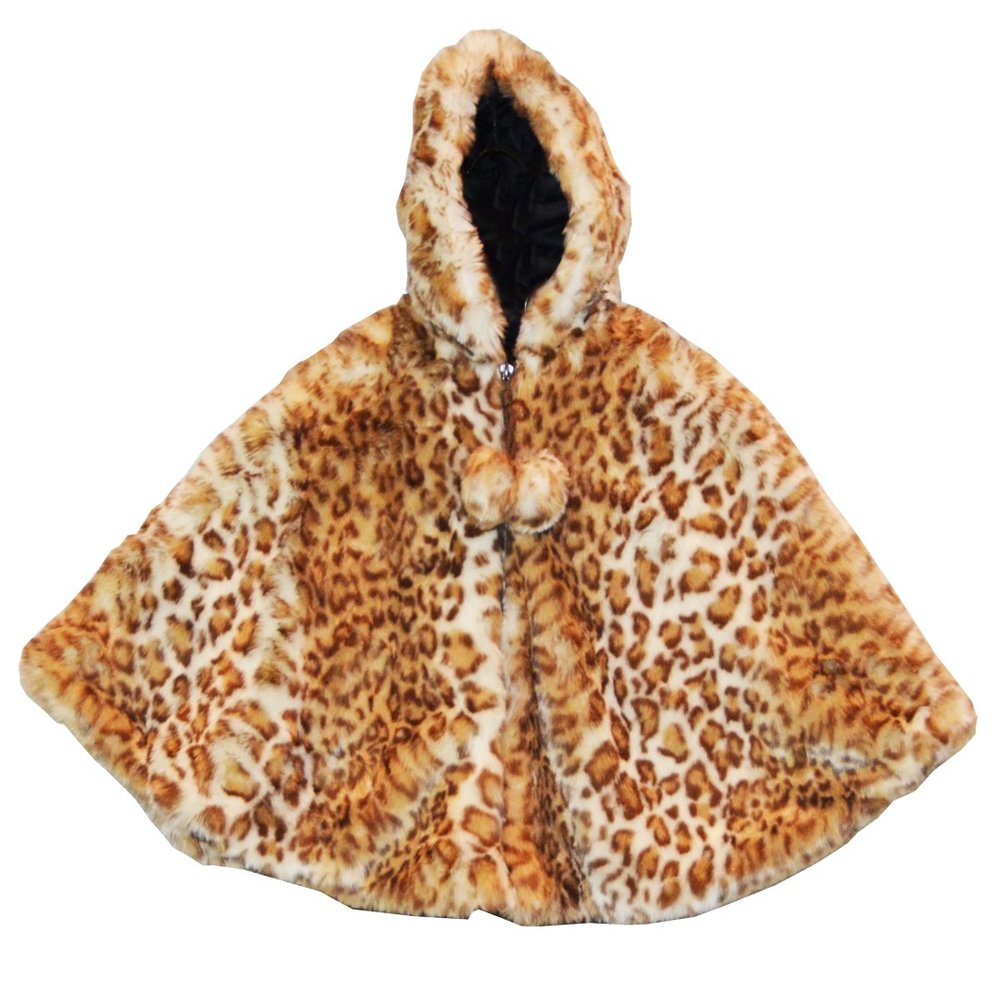 Lilly Patricia Snow Leopard Faux Fur Poncho