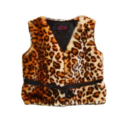 Foxfire Lilly Patricia Brown Leopard Faux Fur Vest
