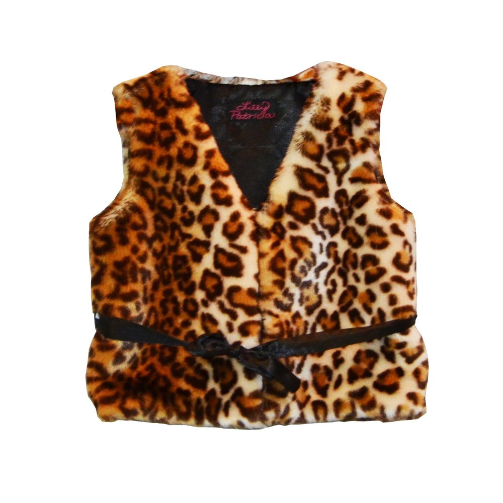 Foxfire Lilly Patricia Brown Leopard Faux Fur Vest