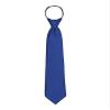 Boys Satin Feel 14 Inch Zipper Tie Royal Blue