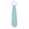 Boys Satin Feel 14 Inch Zipper Tie Aqua view 1