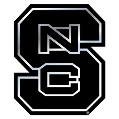 NC State Wolfpack Chrome Auto 3 in. Car Magnet