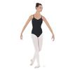 EUROTARD Adult Pinch Front and V Back Camisole Leotard (44527M)-Black-XL view 1