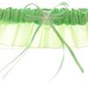 DivaDesigns Satin and Chiffon Ruffle Garter with Faux Pearls Lime view 2