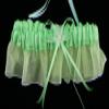 DivaDesigns Satin and Chiffon Ruffle Garter with Faux Pearls Lime view 3